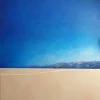 Acrylic abstract landscape painting - UNDER THE CRETAN SKY
