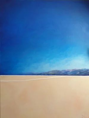 Acrylic abstract landscape painting - UNDER THE CRETAN SKY