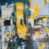 Modern acrylic colourful abstract painting - SCIROCCO IN PALEOHORA