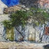 Oil painting - Cretan cityscape - WHAT HAPPENS IN LIMNES, STAYS IN LIMNES
