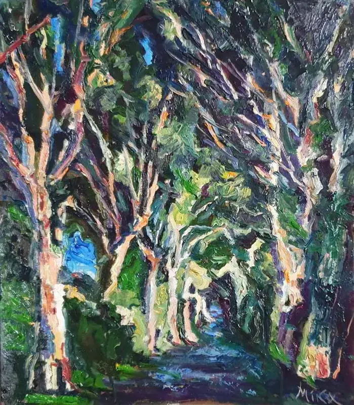 Oil painting Cretan landscape - SOMEWHERE IN CRETE. APOSTOLOI. Oil painting Cretan landscape - SOMEWHERE IN CRETE. APOSTOLOI.