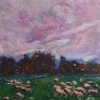 Oil painting greek landscape with sheep - SHEEP FROM TRIKALA