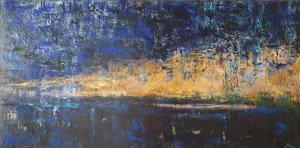 Modern acrylic abstract painting - DOWNPOUR IN NIDA