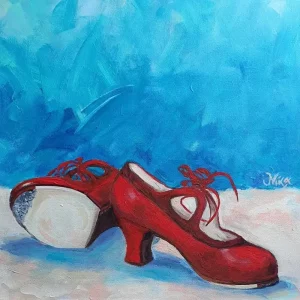 Acrylic painting of Flamenco shoes - FLAMENCO SHOES