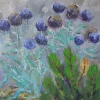 Acrylic landscape painting - BUZZING BEES