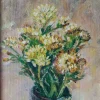 Acrylic still life painting - BARBAREA VULGARIS