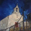 Oil painting city scape in Crete - EPISKOPI