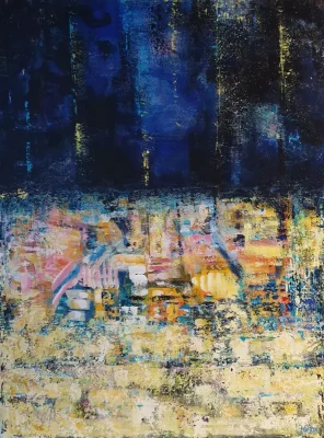 Modern acrylic abstract painting - ATHENES OF THE NORTH