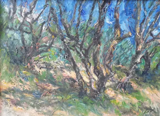 Cretan landscape painting - SIRI'S GARDEN web