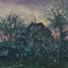 Landscape painting in oil - APPLE TREES WILL TURN WHITE web